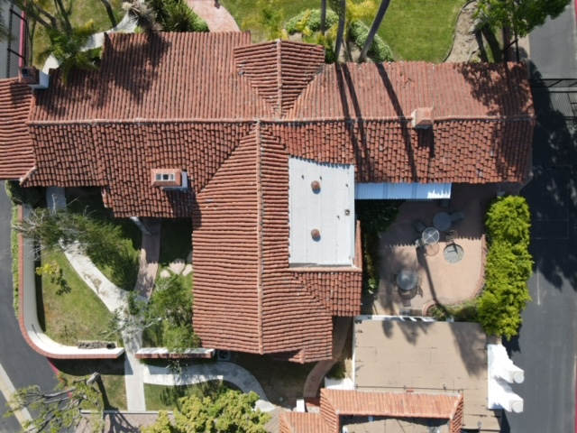 Residential roof with solar panels